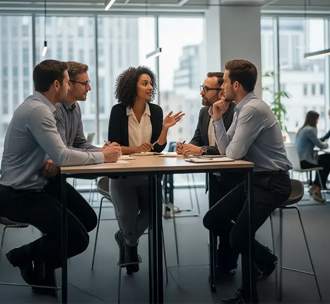 Meeting in einem B&uuml;ro