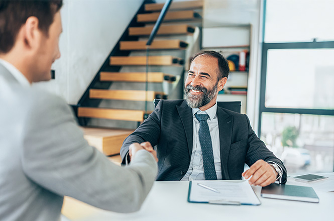 Shake Hands zur Einstellung